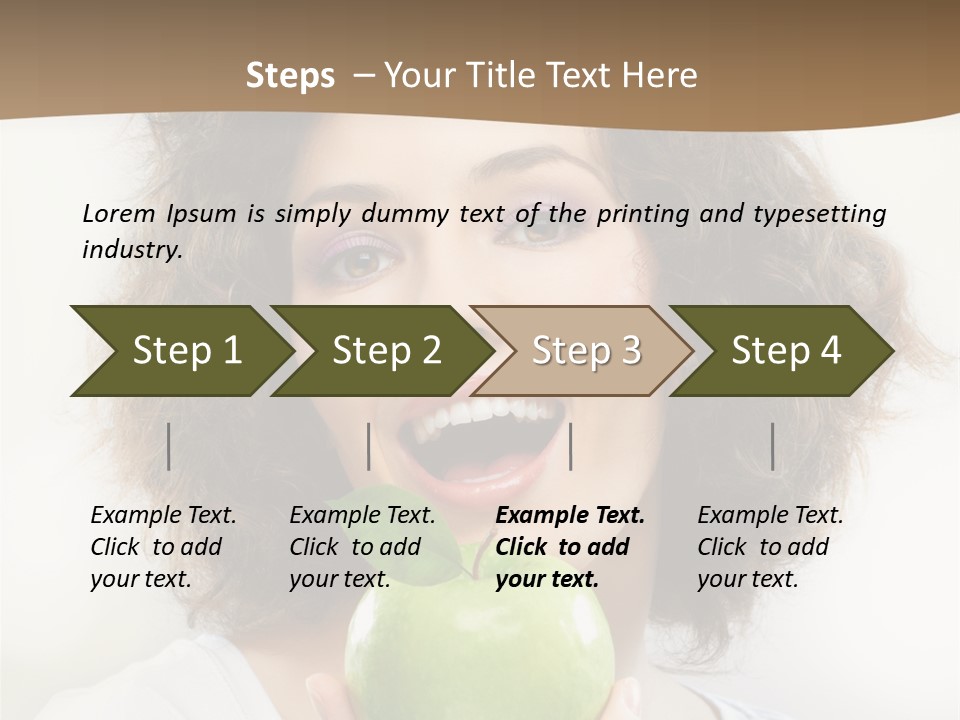 Only Person Cheerful PowerPoint Template