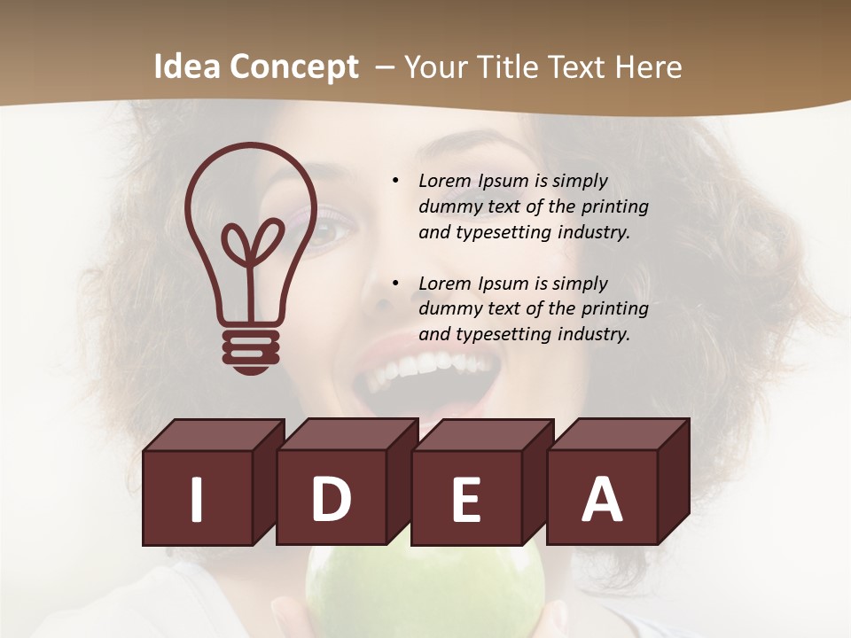 Only Person Cheerful PowerPoint Template