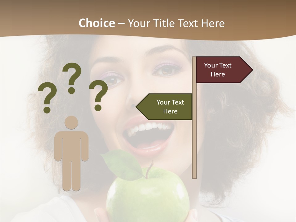 Only Person Cheerful PowerPoint Template