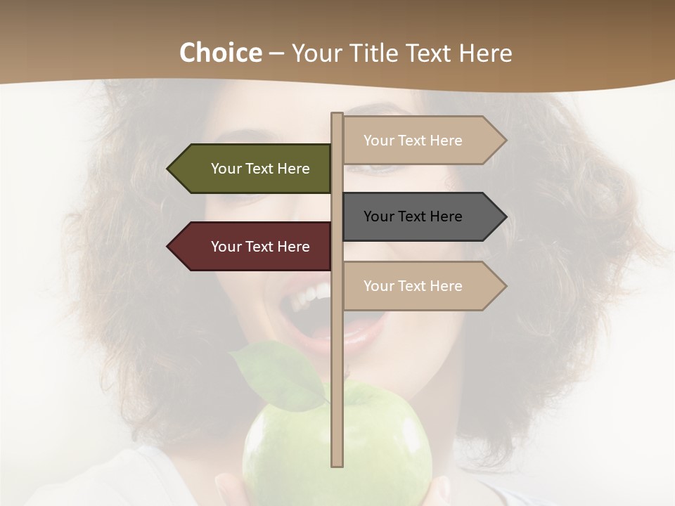 Only Person Cheerful PowerPoint Template