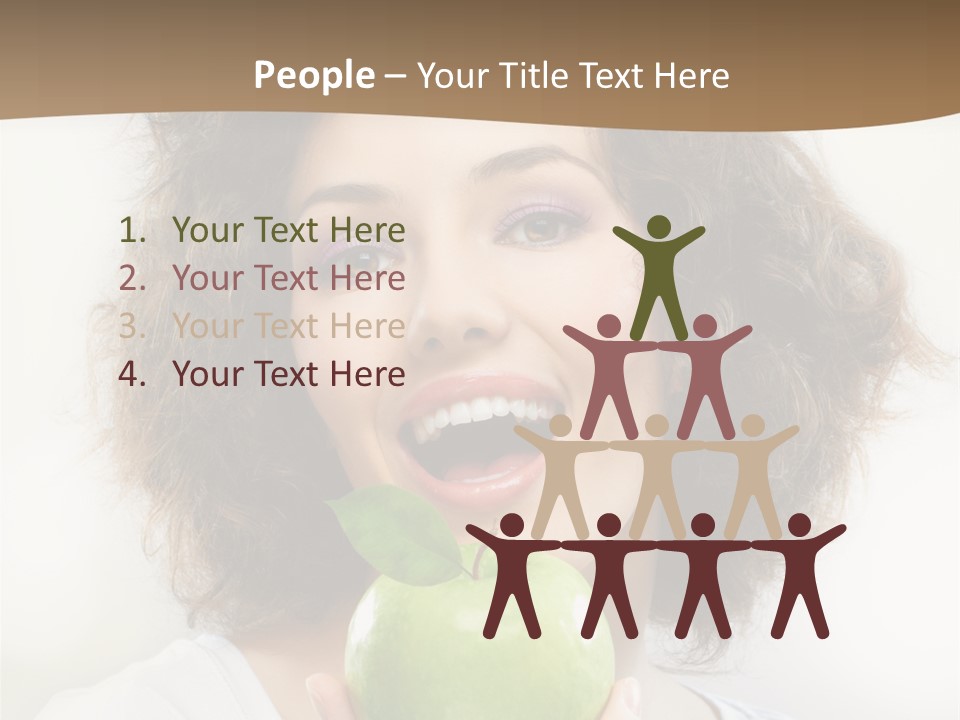 Only Person Cheerful PowerPoint Template