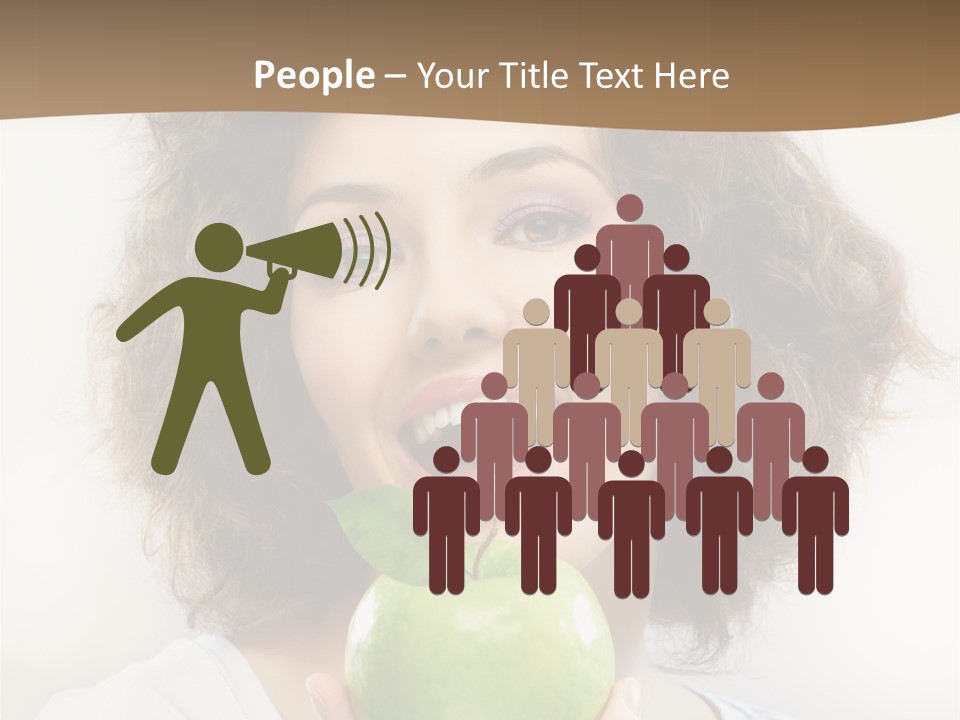 Only Person Cheerful PowerPoint Template