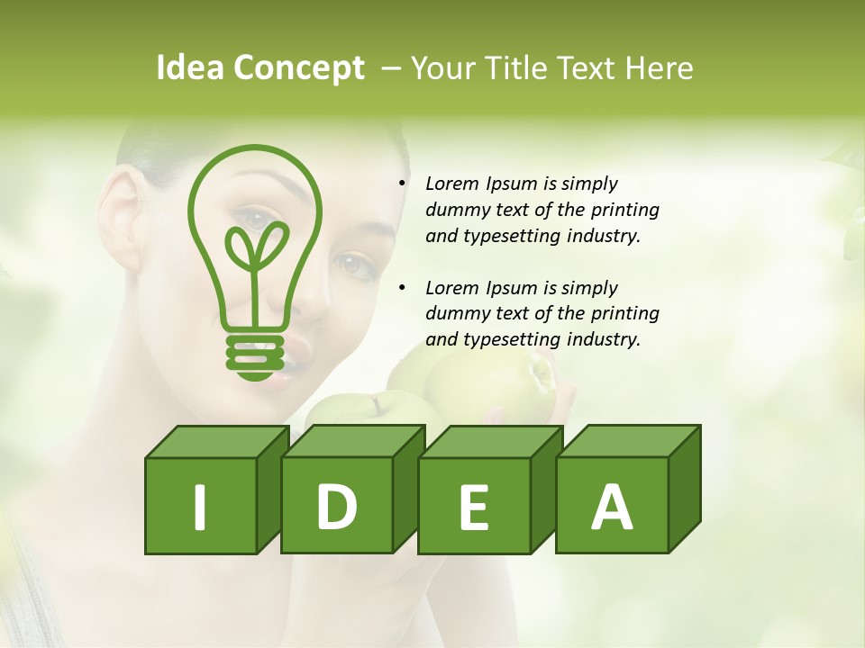 Green Nature Smile PowerPoint Template