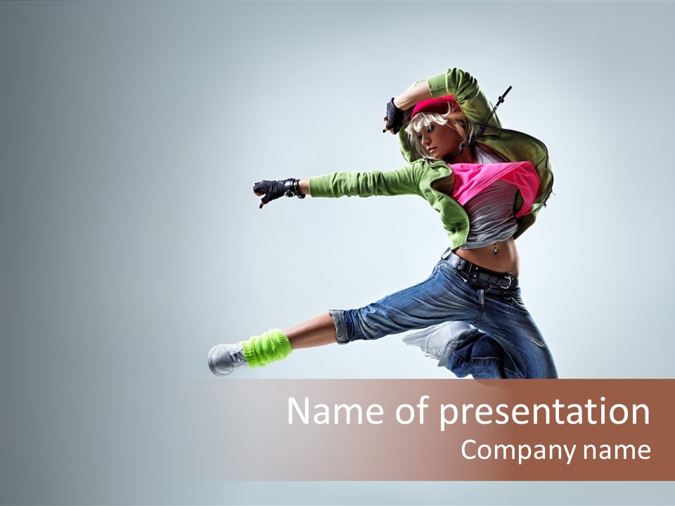 Aerobic Young Cool PowerPoint Template