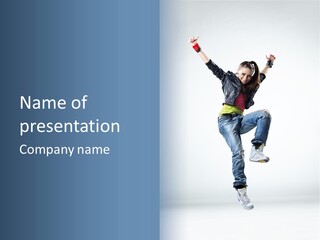 Woman Young Gymnastic PowerPoint Template