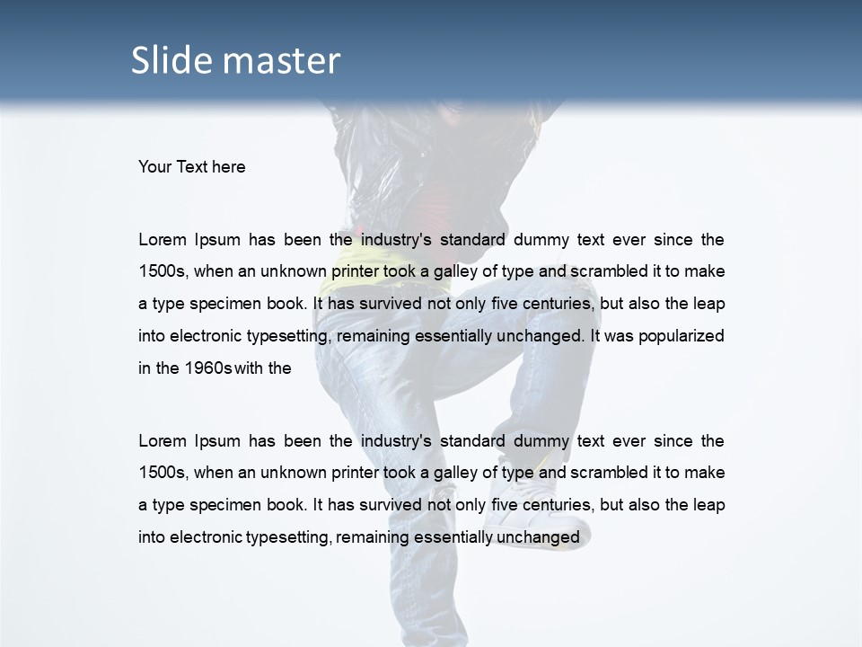 Woman Young Gymnastic PowerPoint Template