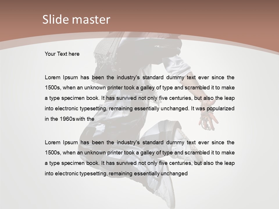 Agility Posing Breakdancer PowerPoint Template