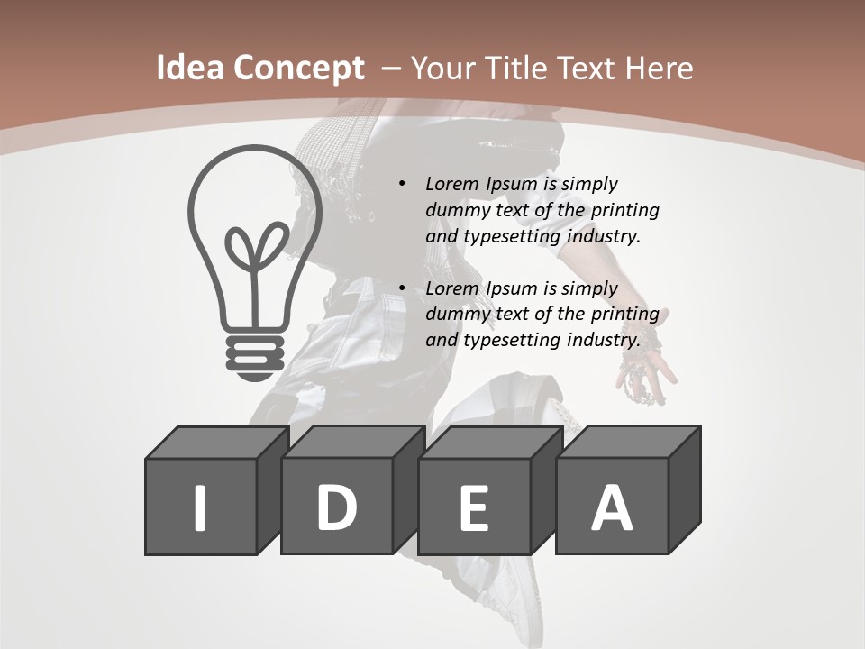 Agility Posing Breakdancer PowerPoint Template