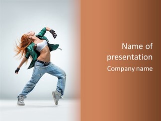 Dancer One Girl PowerPoint Template