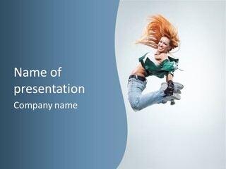 Girl Woman Fun PowerPoint Template