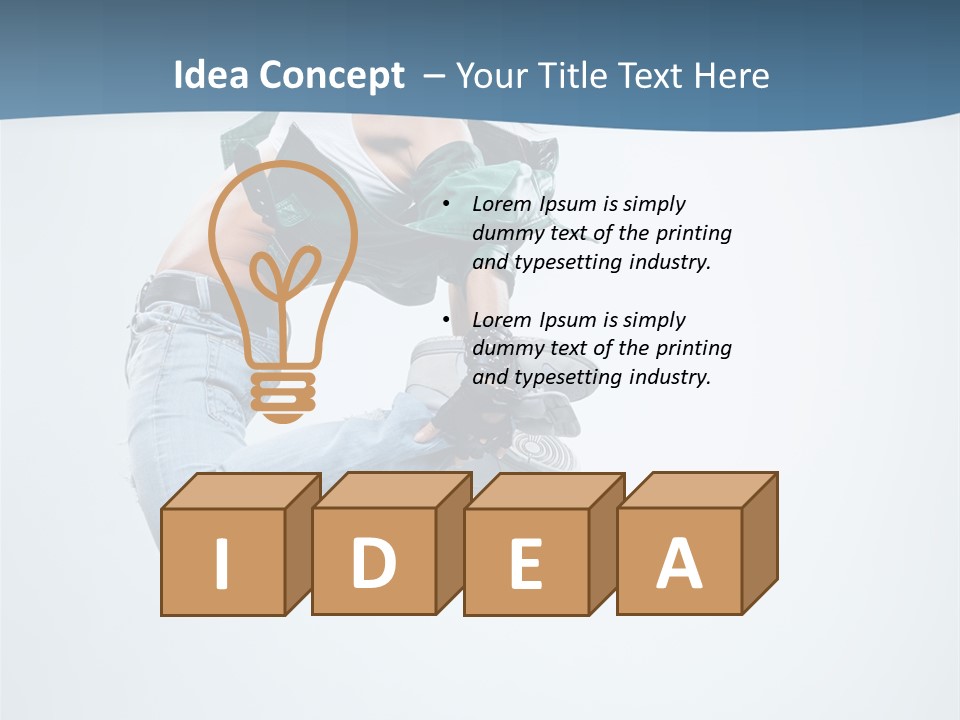 Girl Woman Fun PowerPoint Template