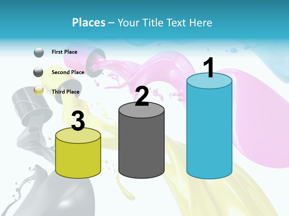 Cyan Jelly Art PowerPoint Template