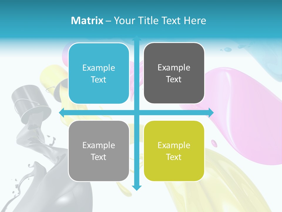 Cyan Jelly Art PowerPoint Template