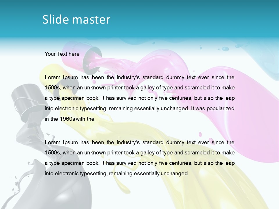 Cyan Jelly Art PowerPoint Template