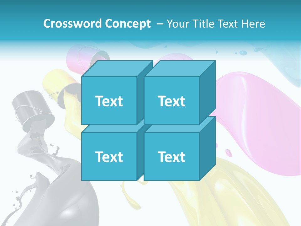 Cyan Jelly Art PowerPoint Template