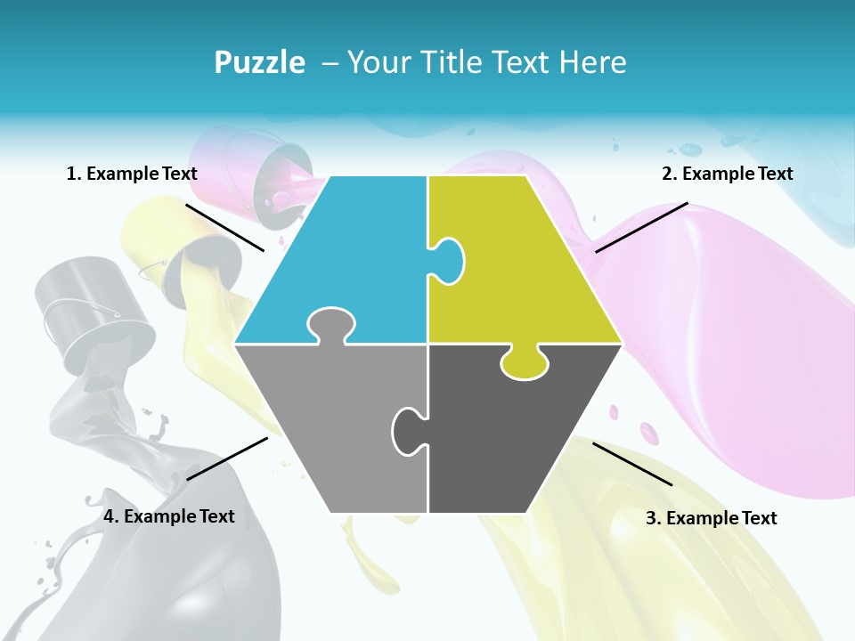 Cyan Jelly Art PowerPoint Template