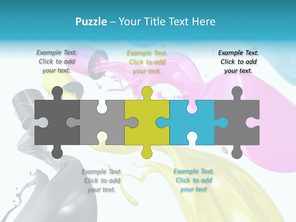 Cyan Jelly Art PowerPoint Template