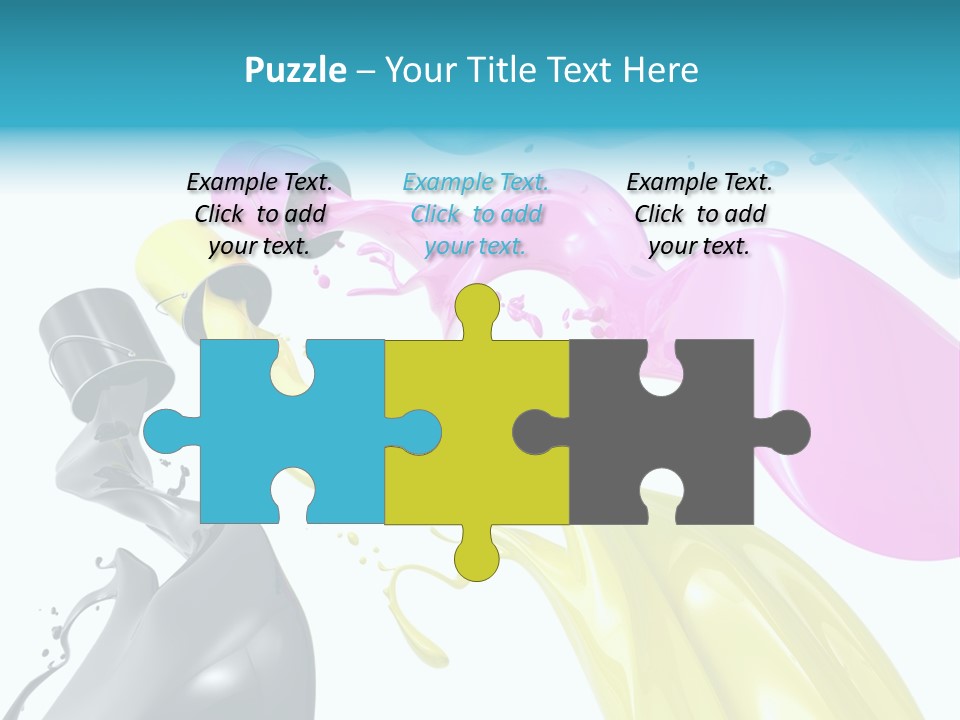 Cyan Jelly Art PowerPoint Template