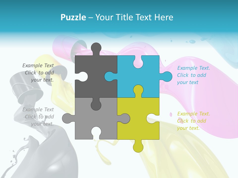 Cyan Jelly Art PowerPoint Template