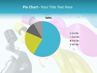 Cyan Jelly Art PowerPoint Template