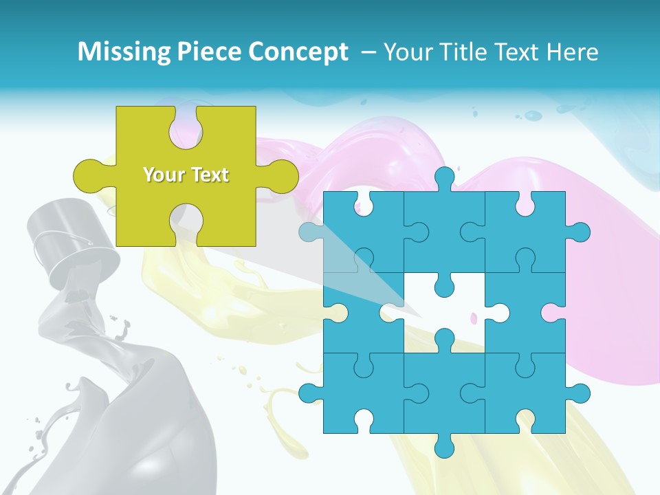 Cyan Jelly Art PowerPoint Template