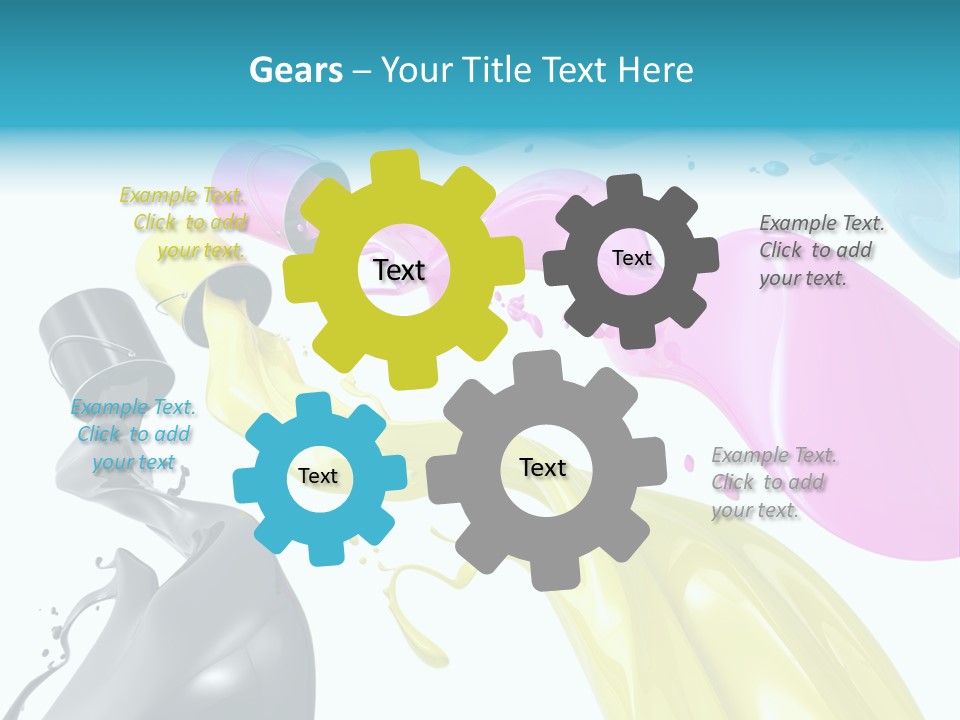 Cyan Jelly Art PowerPoint Template