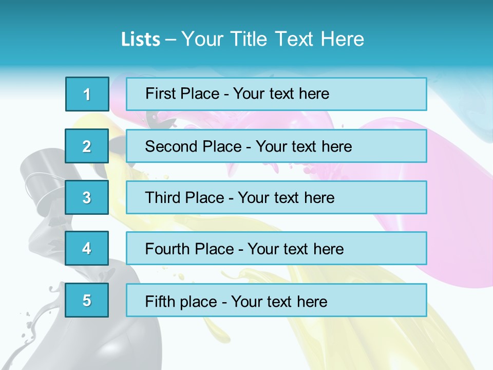 Cyan Jelly Art PowerPoint Template
