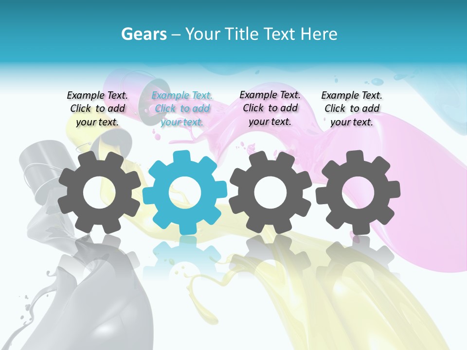 Cyan Jelly Art PowerPoint Template