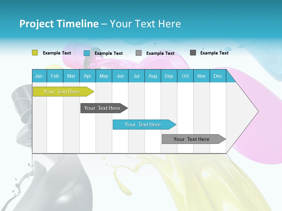 Cyan Jelly Art PowerPoint Template