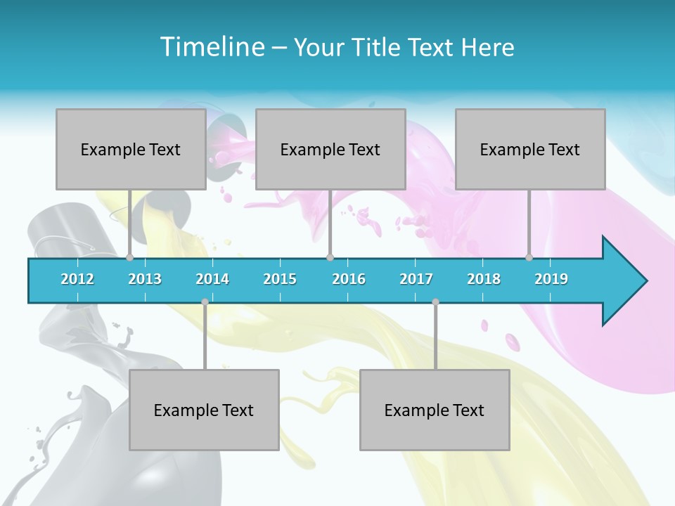 Cyan Jelly Art PowerPoint Template