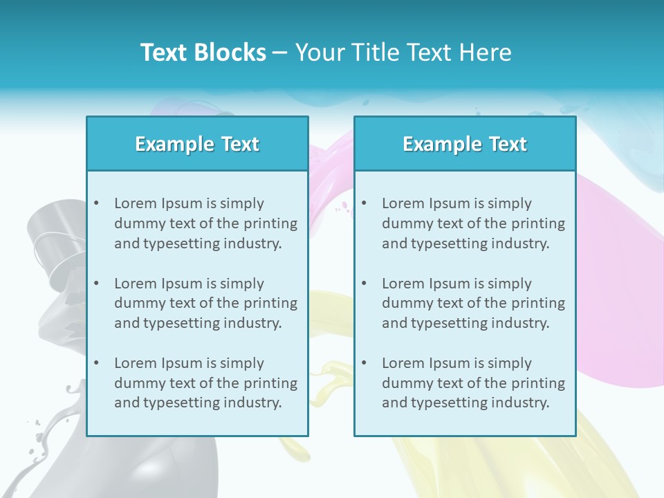 Cyan Jelly Art PowerPoint Template