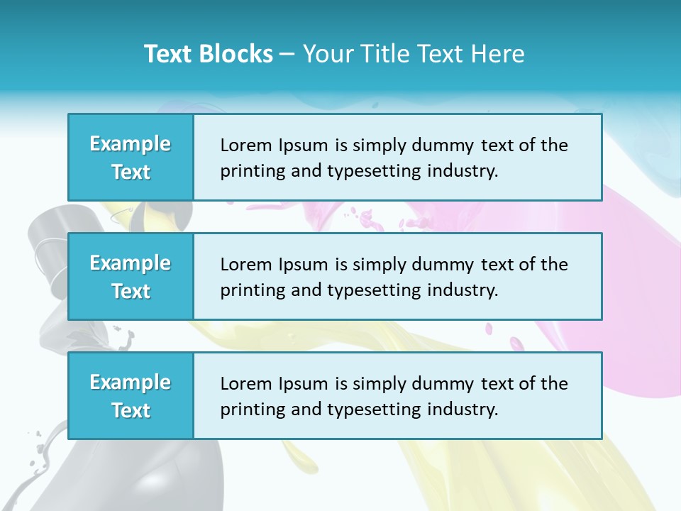 Cyan Jelly Art PowerPoint Template