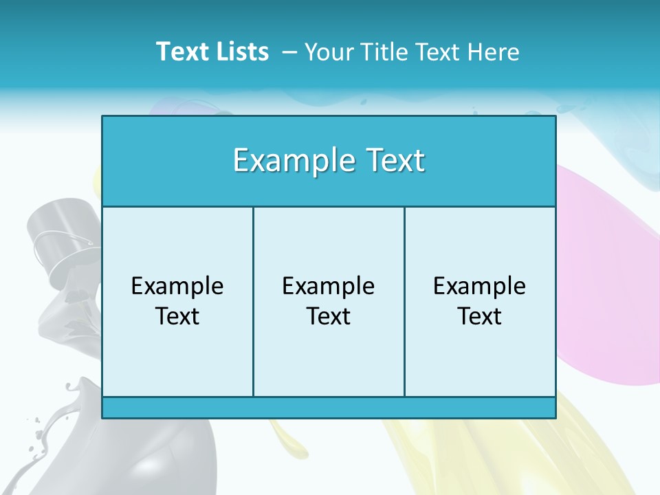 Cyan Jelly Art PowerPoint Template
