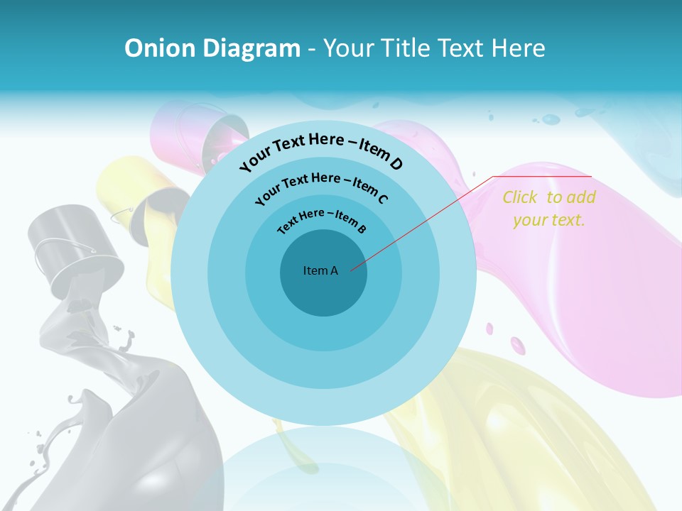 Cyan Jelly Art PowerPoint Template