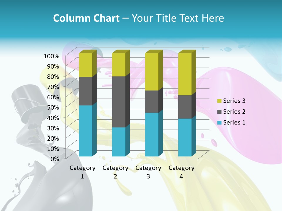 Cyan Jelly Art PowerPoint Template