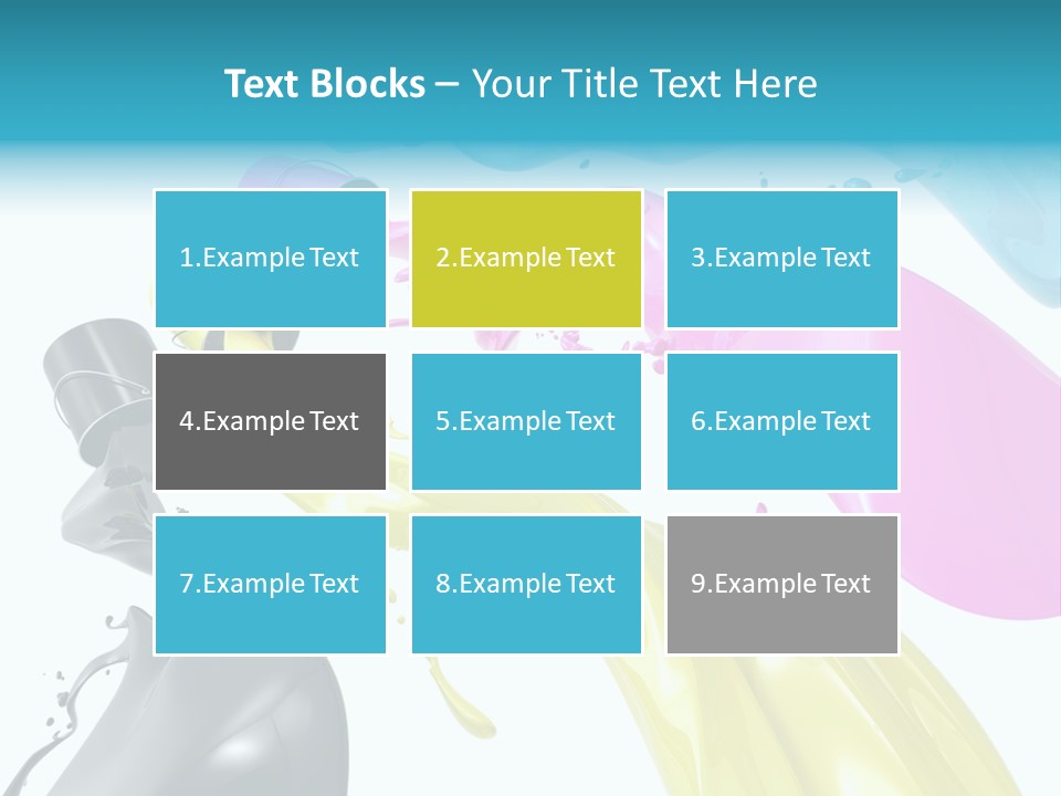 Cyan Jelly Art PowerPoint Template