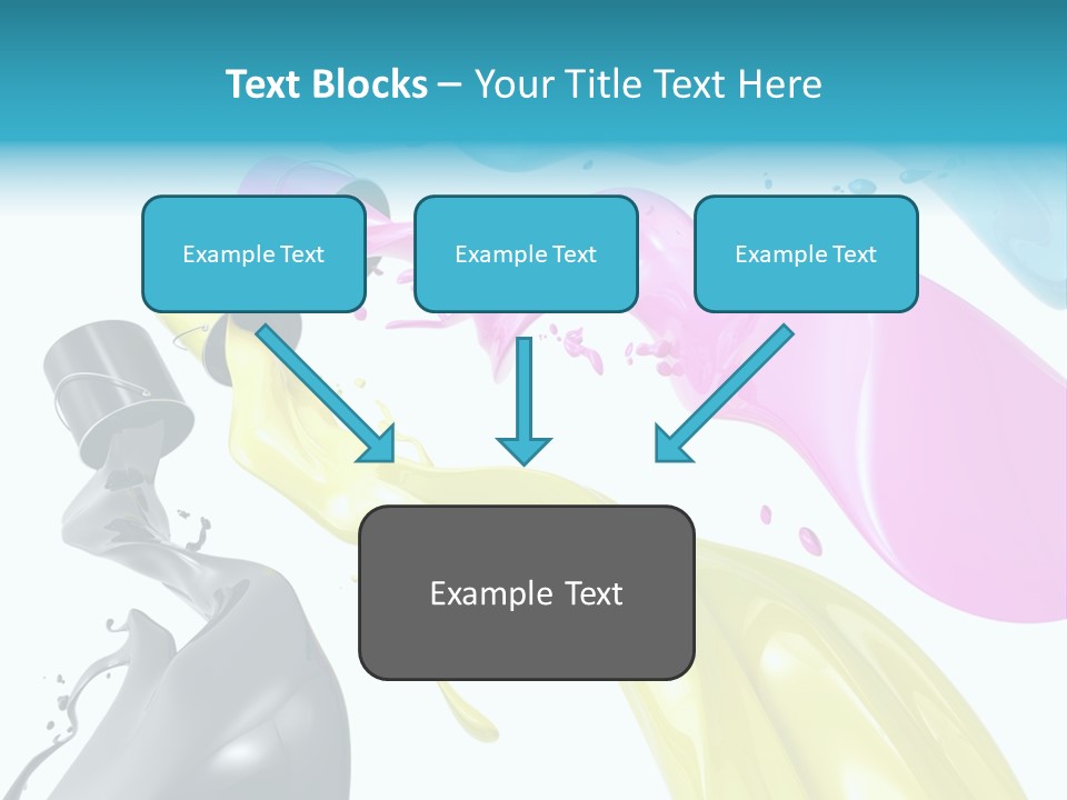 Cyan Jelly Art PowerPoint Template