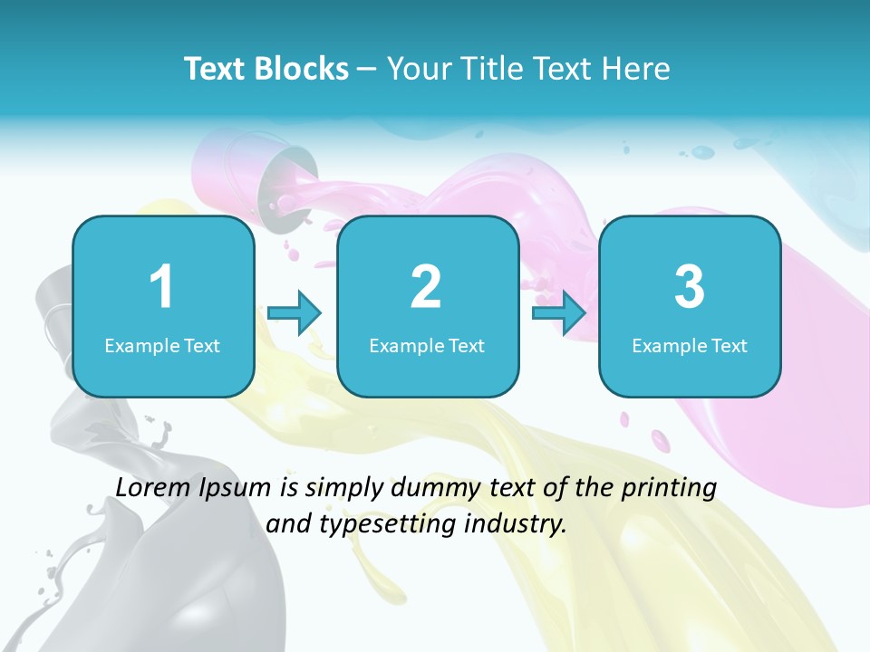 Cyan Jelly Art PowerPoint Template
