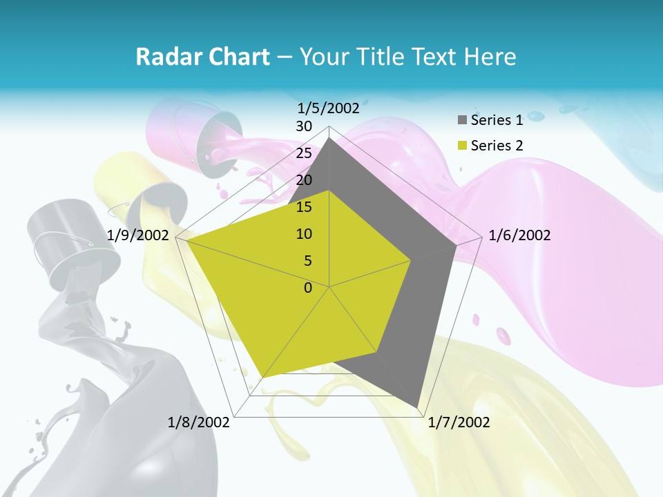 Cyan Jelly Art PowerPoint Template