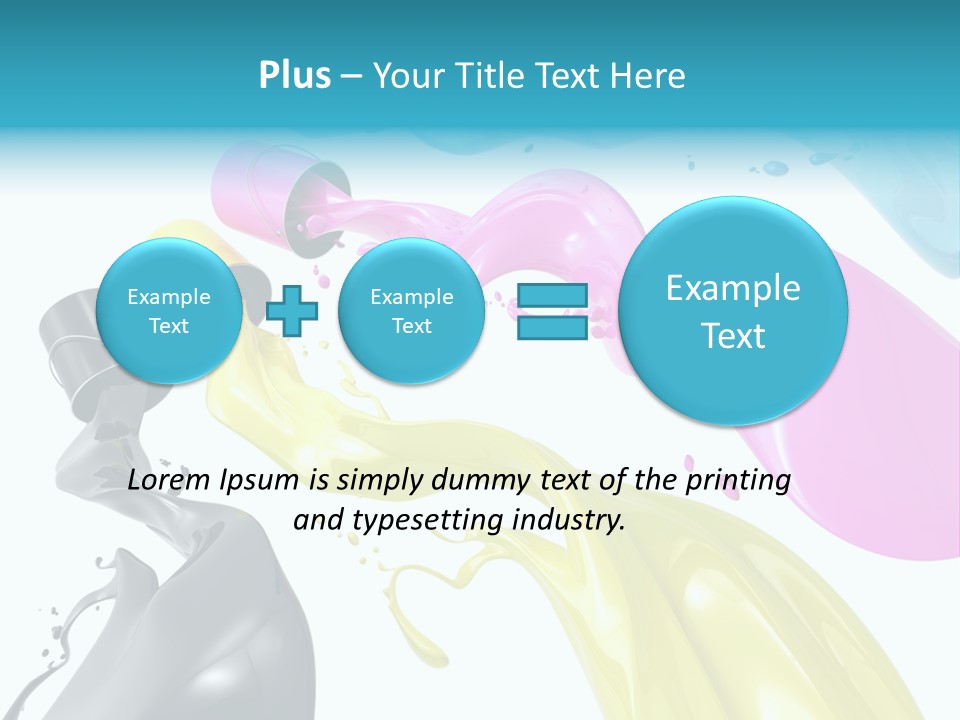Cyan Jelly Art PowerPoint Template