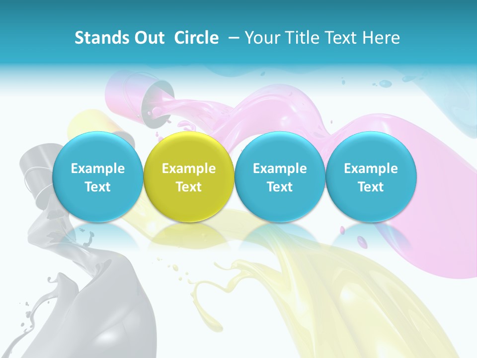 Cyan Jelly Art PowerPoint Template