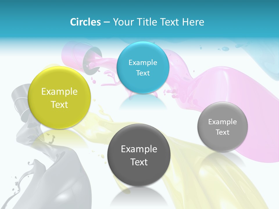 Cyan Jelly Art PowerPoint Template