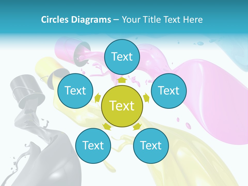 Cyan Jelly Art PowerPoint Template