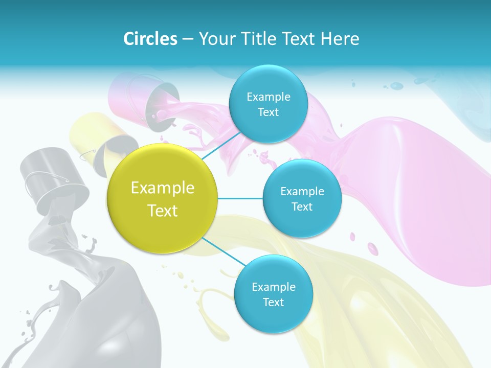 Cyan Jelly Art PowerPoint Template