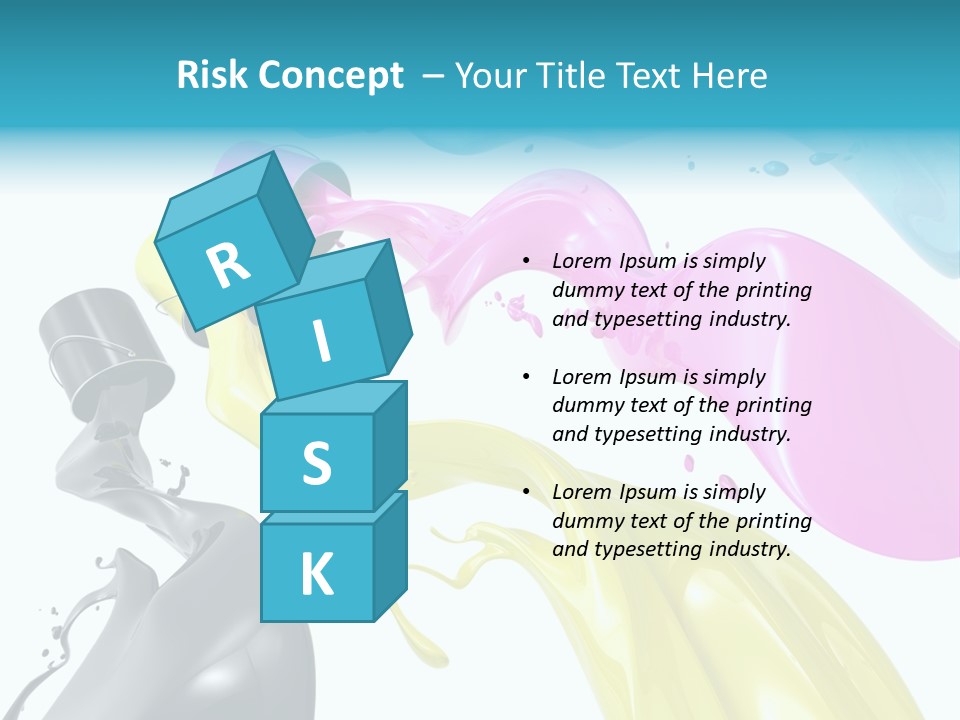 Cyan Jelly Art PowerPoint Template