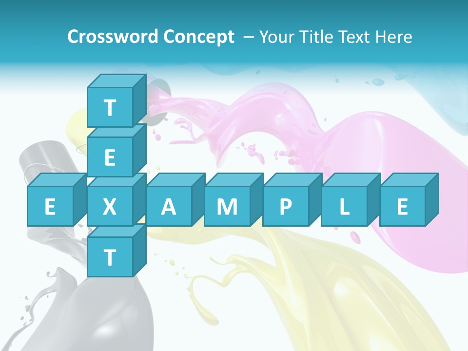 Cyan Jelly Art PowerPoint Template