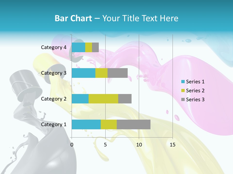 Cyan Jelly Art PowerPoint Template