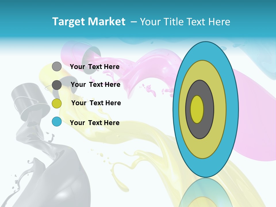 Cyan Jelly Art PowerPoint Template