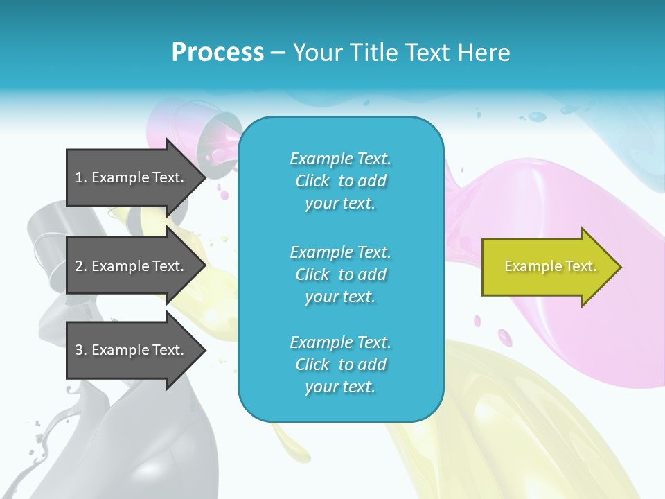 Cyan Jelly Art PowerPoint Template