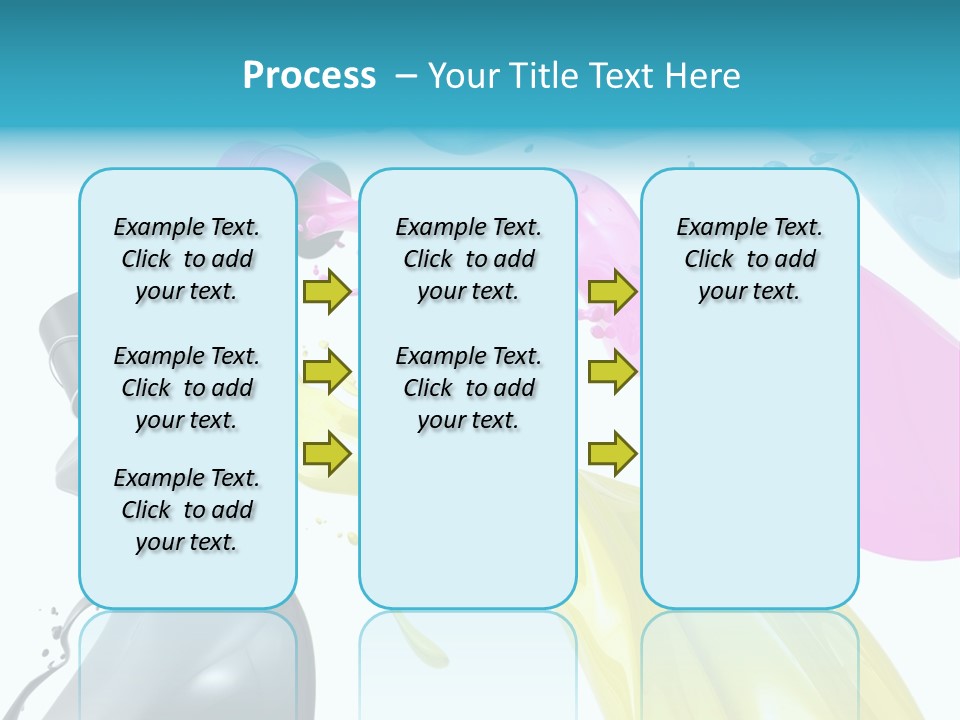 Cyan Jelly Art PowerPoint Template